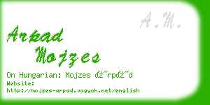 arpad mojzes business card
